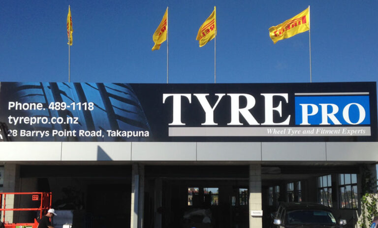 Tyrepro building sign
