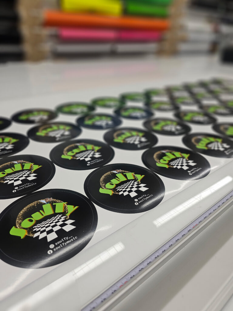 Promotional stickers for Soulty